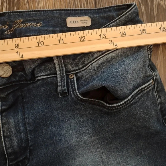 Mavis Alexa Women's Size 12 Blue Mid-Rise Skinny Jeans Y2k Skater - Picture 7 of 8